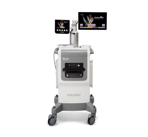 Sistema di Biopsia Mammaria Brevera® Hologic su sfondo bianco