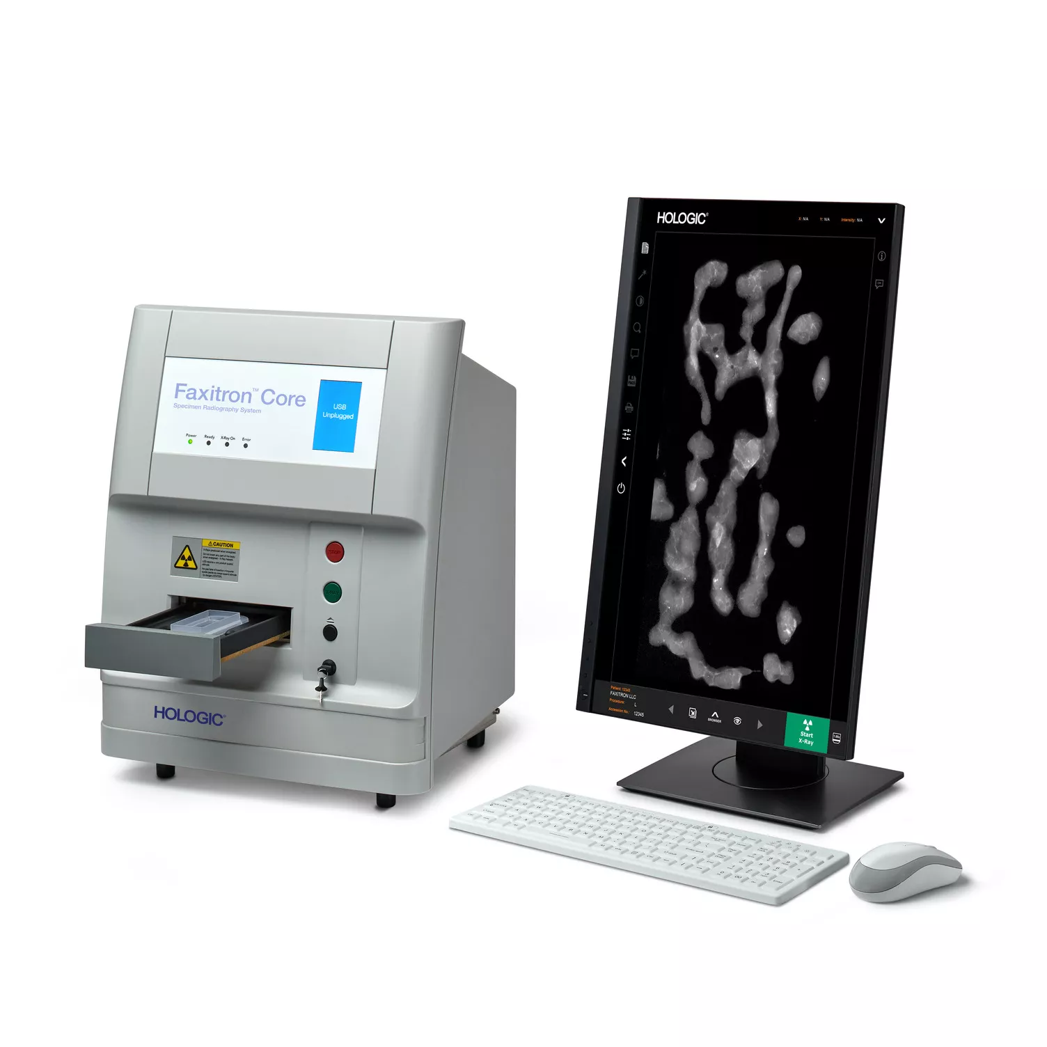 Sistema per la radiografia dei frustoli su sfondo bianco