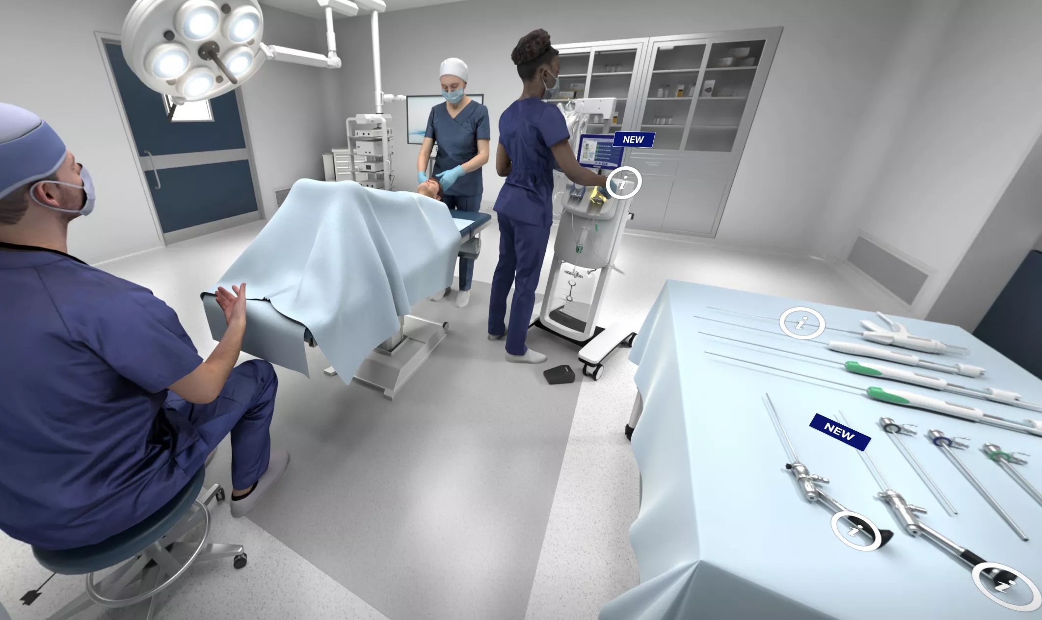 Immagine di una sala operatoria virtuale