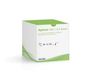 Test Aptima® Herpes Simplex Virus 1 e 2 Hologic su sfondo bianco