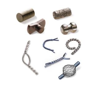 Marcatori del sito di biopsia mammaria Hologic su sfondo bianco